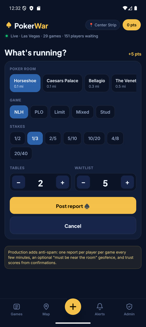 Report a game